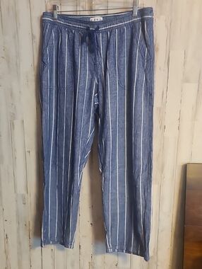 DASH  Blue Stripe Drawstring Pants